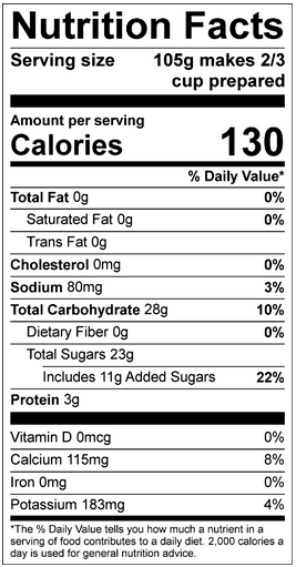 Cherry Amareto Nutritional Facts